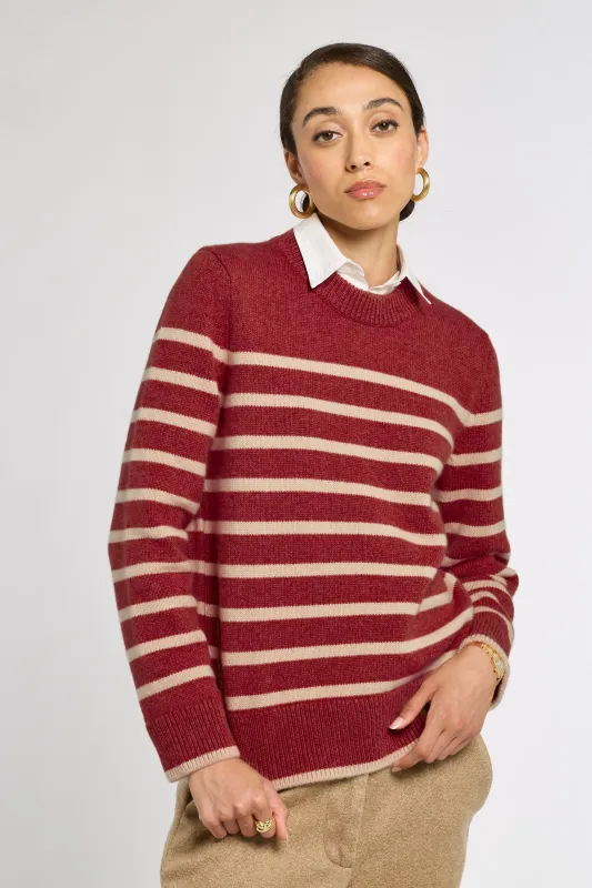 Striped Classic Cashmere Crew sold by Eleanor Leftwich