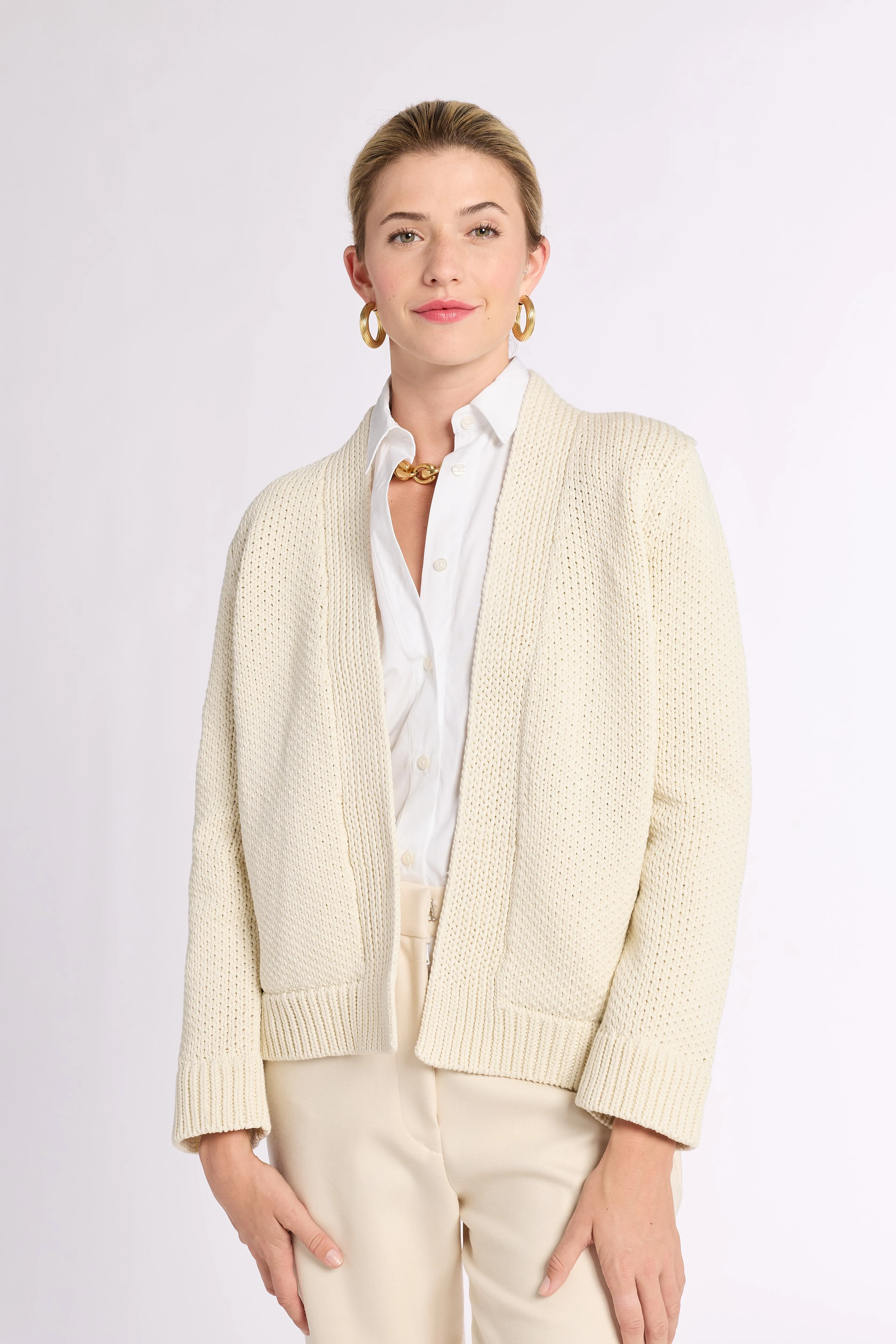 Chunky Cotton Cardigan sold by Eleanor Leftwich