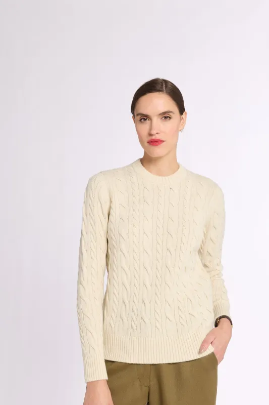 Cashmere Cable Knit Crew sold by Eleanor Leftwich