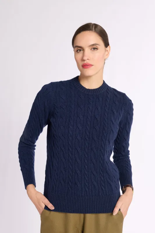 Cashmere Cable Knit Crew sold by Eleanor Leftwich
