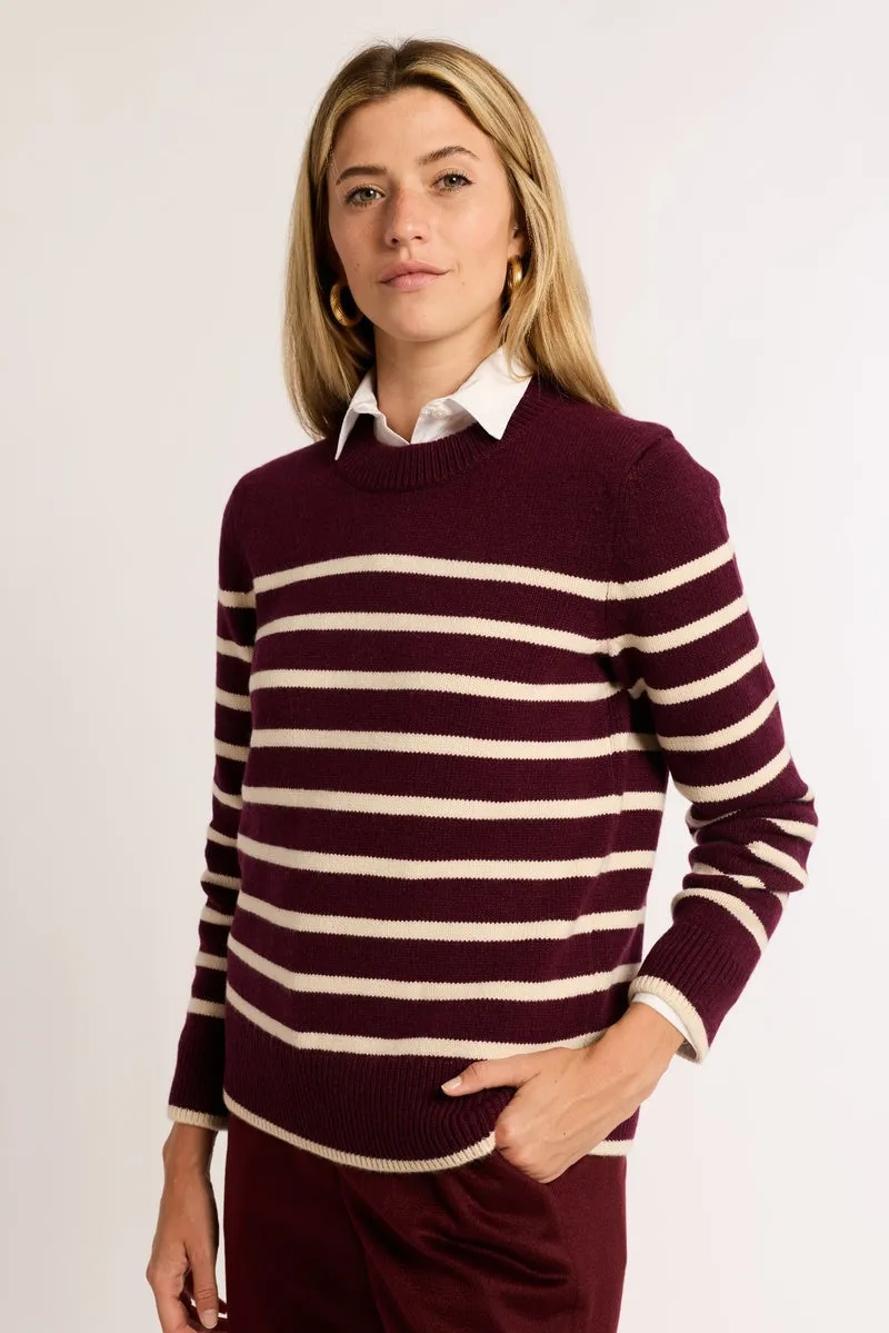 Striped Classic Cashmere Crew sold by Eleanor Leftwich product image thumbnail 2