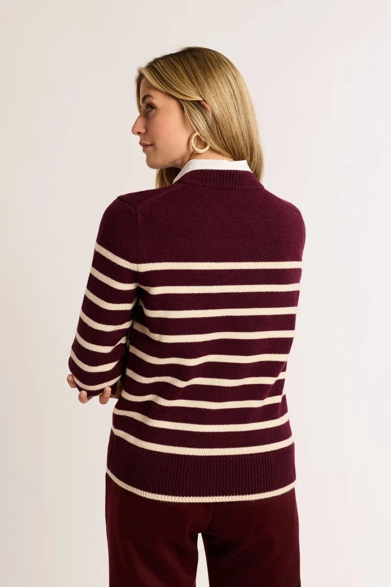 Striped Classic Cashmere Crew sold by Eleanor Leftwich product image thumbnail 4