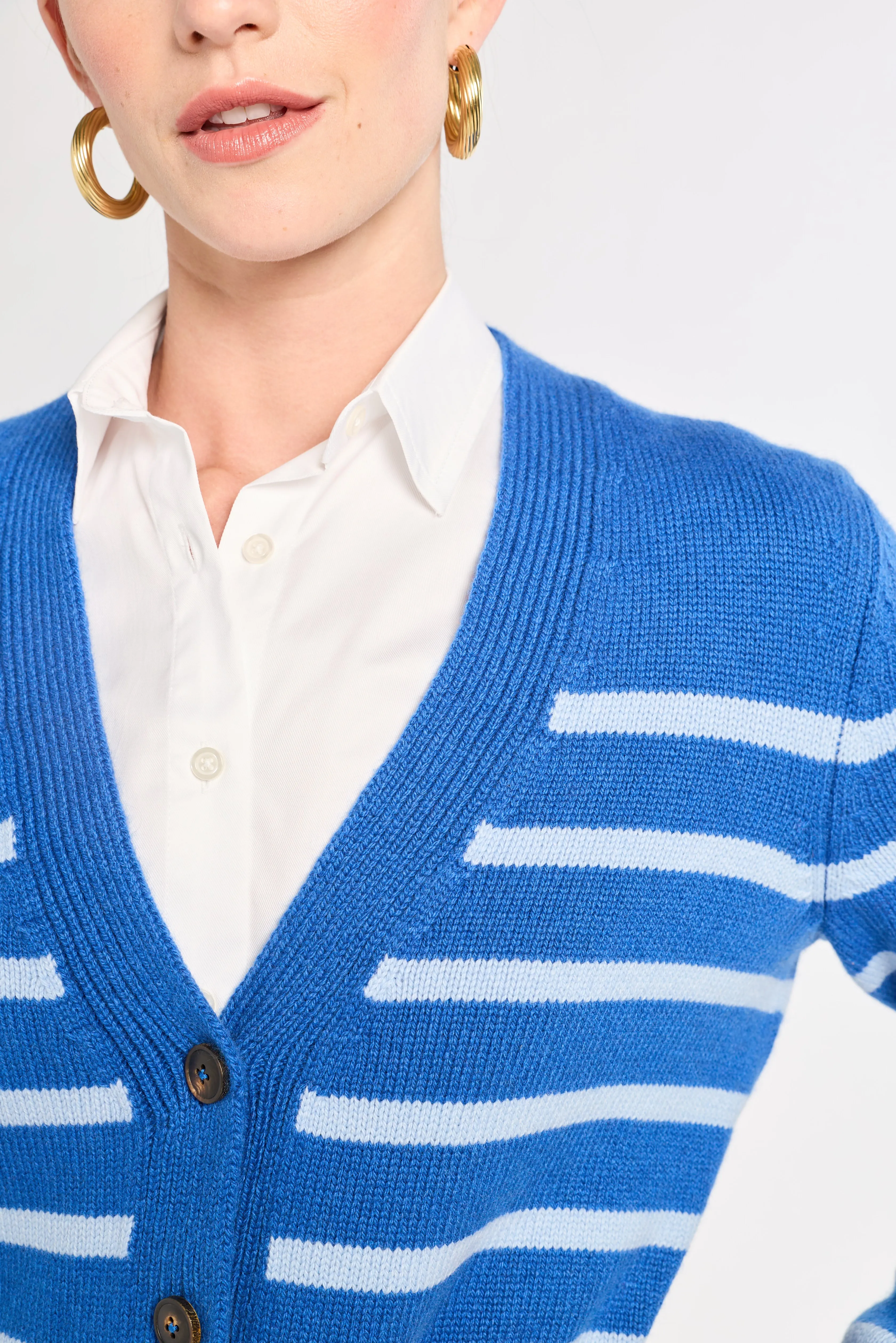 Striped Classic Cashmere Cardigan sold by Eleanor Leftwich product image thumbnail 3