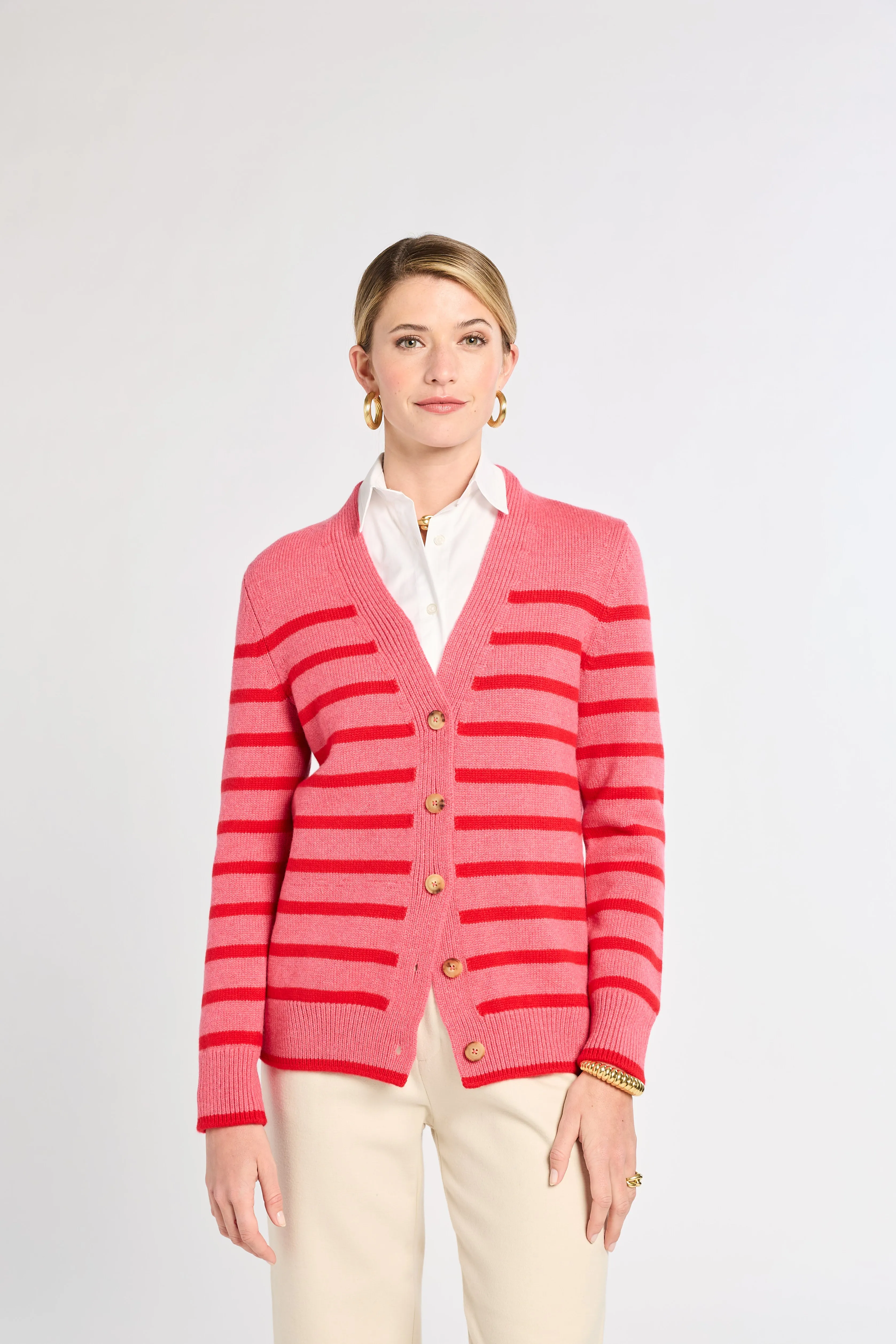 Striped Classic Cashmere Cardigan sold by Eleanor Leftwich