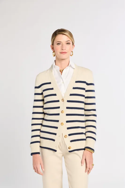 Striped Classic Cashmere Cardigan sold by Eleanor Leftwich