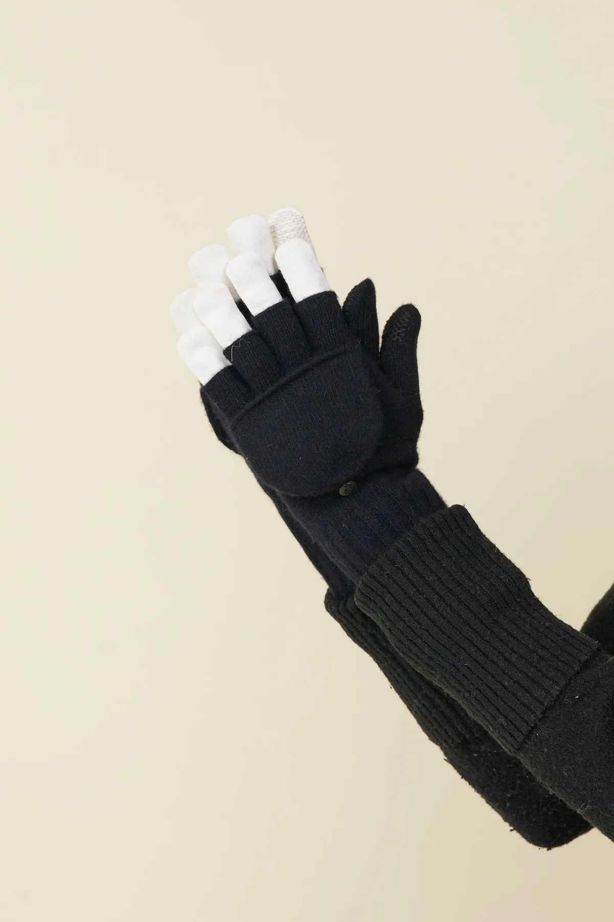 Unisex Wool Blend Flip Top Mittens With Heat Retention sold by FibreHeat product image thumbnail 2