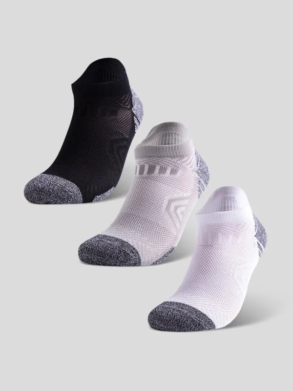 Multicolor Quick-drying Sports Fitness Socks Low Cut 3-Pack sold by Fioboc