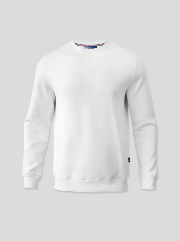 Basic White Pullover Sweatshirt made by Fioboc