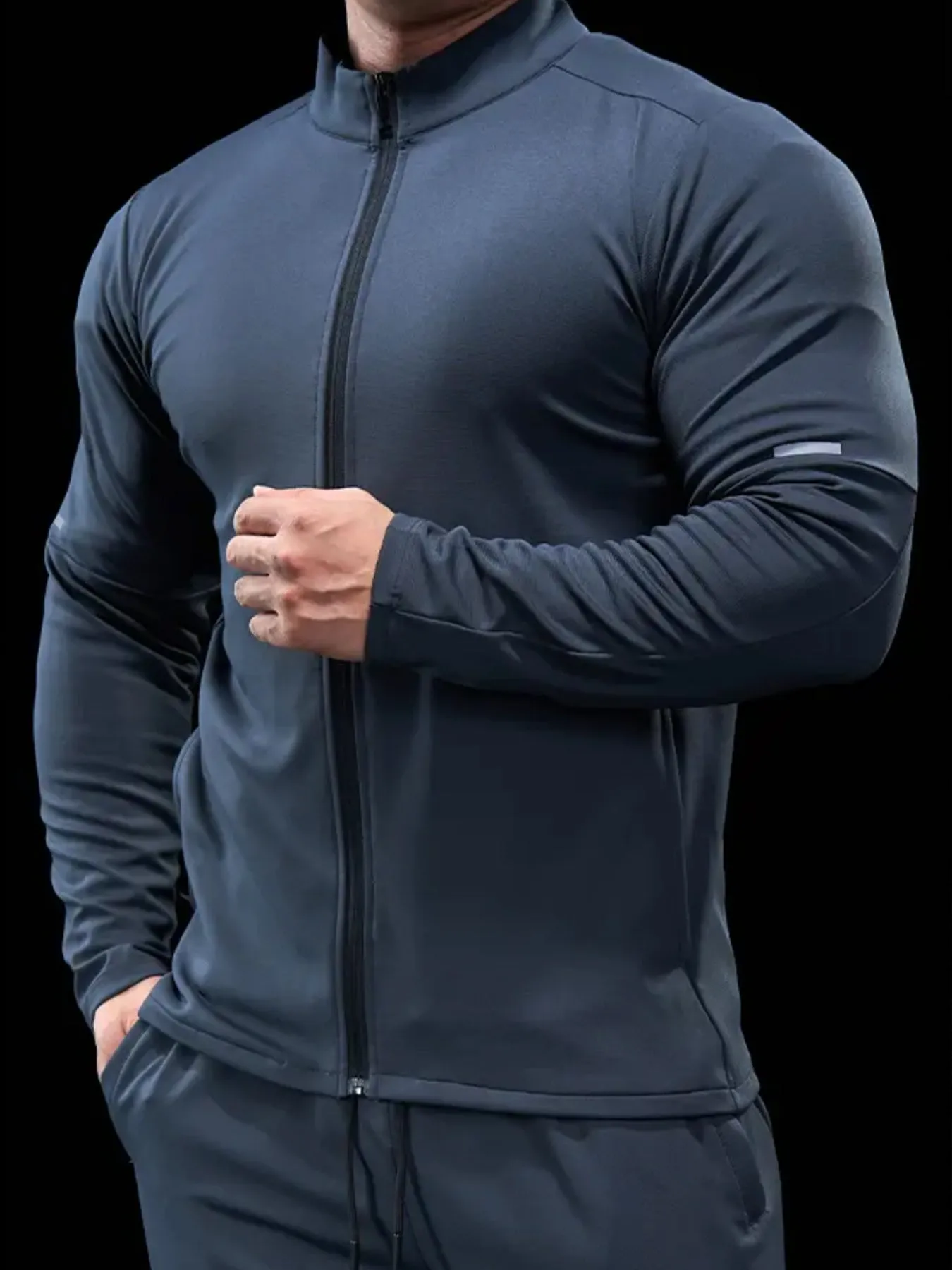 SmoothBlend Quick Dry Stand Collar Sports Fitness Jacket sold by Fioboc product image thumbnail 5