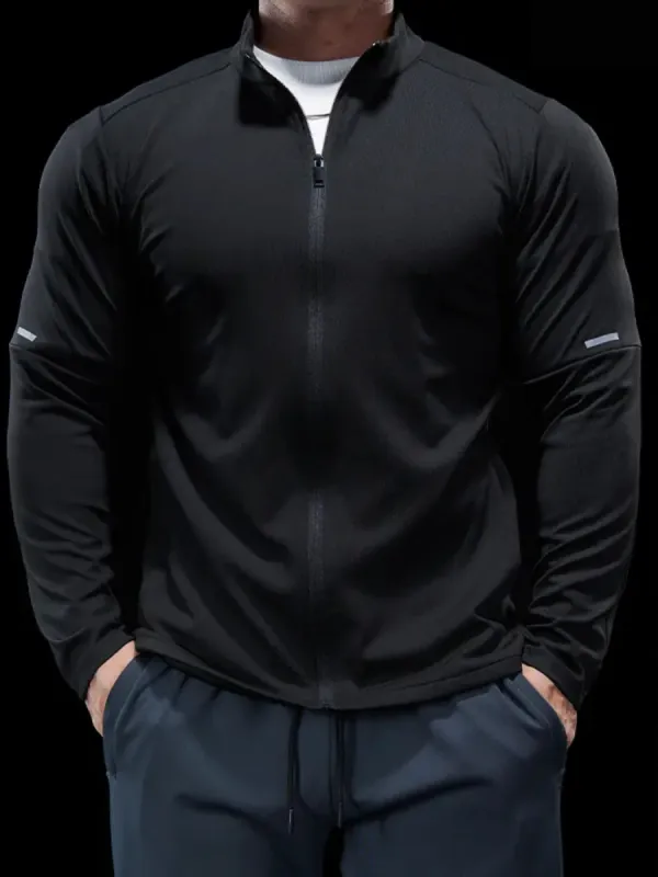 SmoothBlend Quick Dry Stand Collar Sports Fitness Jacket sold by Fioboc