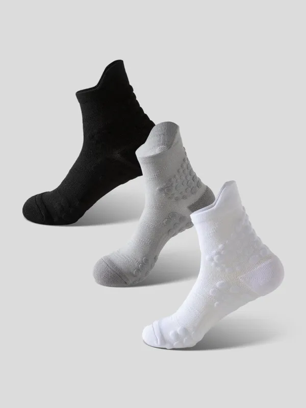 Multicolor Performance Competitive Running Socks 3-Pack sold by Fioboc