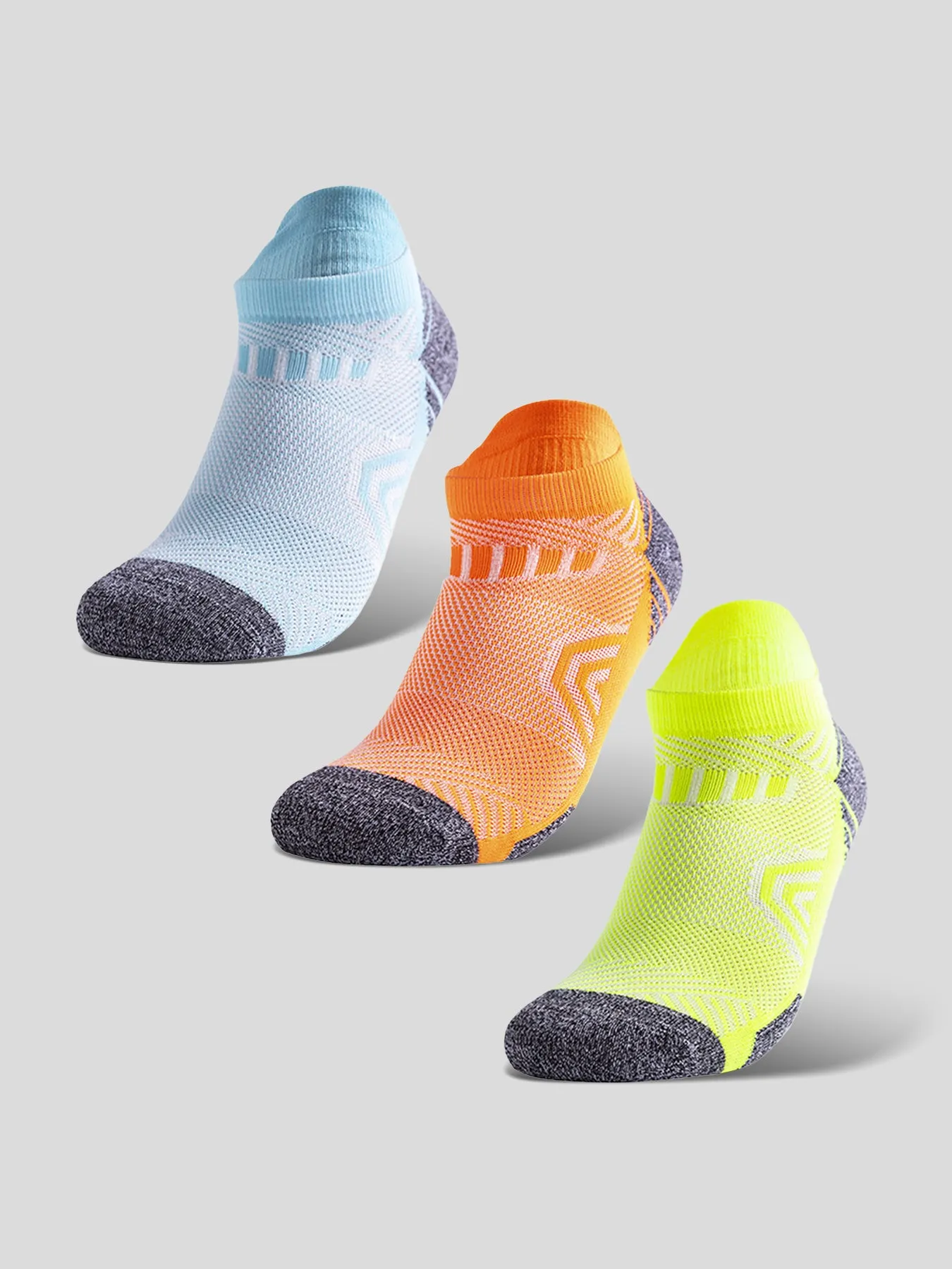 Colorful Quick-drying Sports Fitness Socks Low Cut 3-Pack sold by Fioboc
