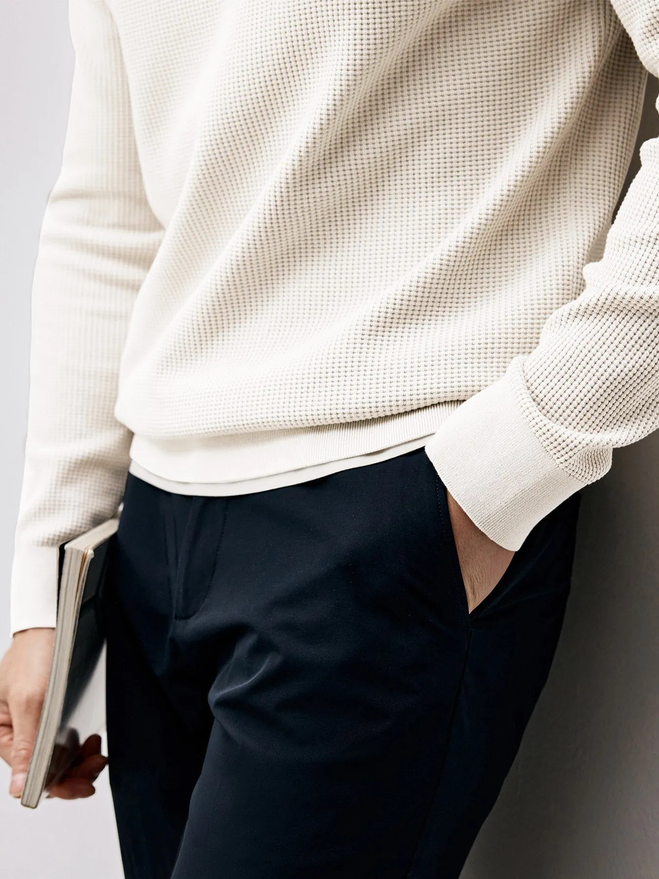 GentleKnit Buttoned Waffle Sweater sold by Fioboc product image thumbnail 5