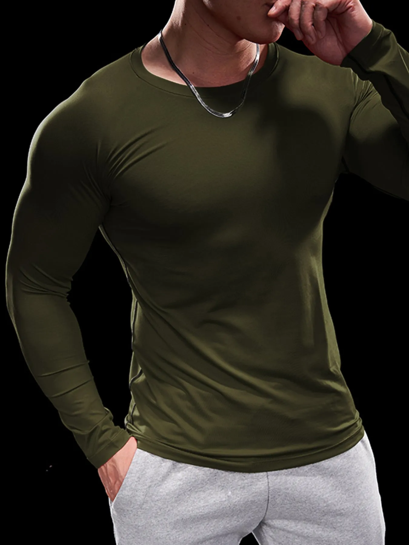 PerformancePro Active Crew Neck Long Sleeve Tee sold by Fioboc product image thumbnail 2