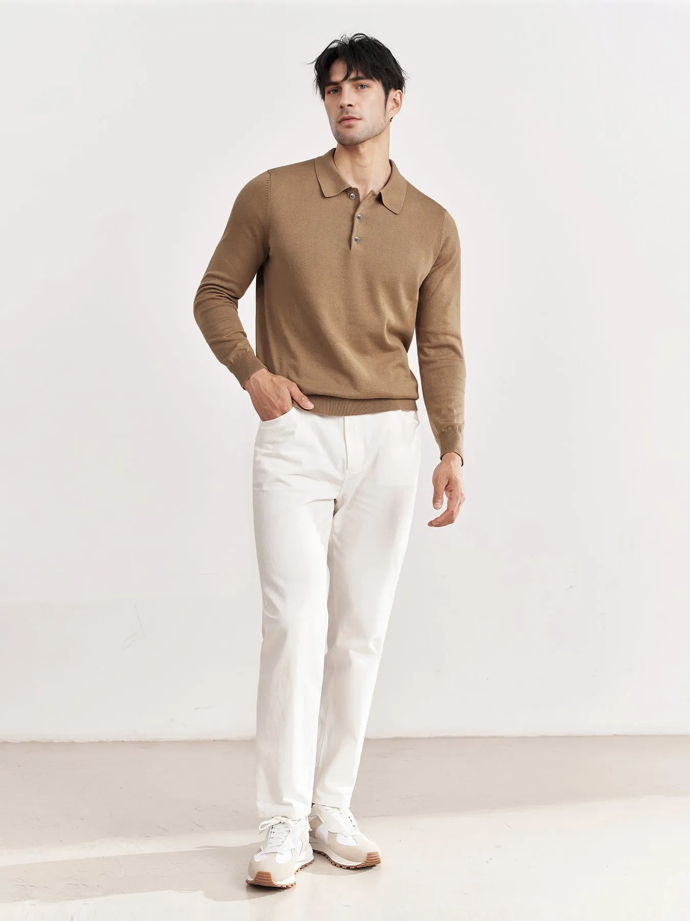 GentleKnit Buttoned Collar Sweater Polo sold by Fioboc product image thumbnail 3