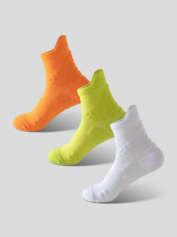 Colorful Performance Competitive Running Socks 3-Pack sold by Fioboc