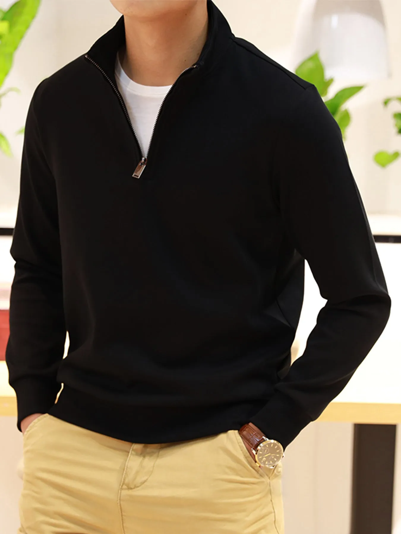 CozySpacer Half Zip Sweatshirt sold by Fioboc product image thumbnail 5