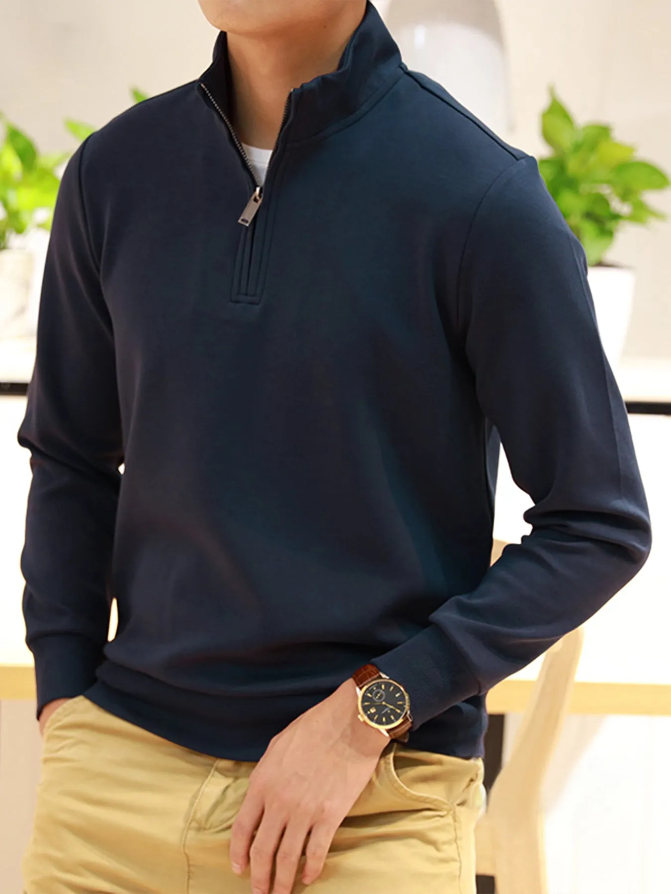 CozySpacer Half Zip Sweatshirt sold by Fioboc product image thumbnail 2