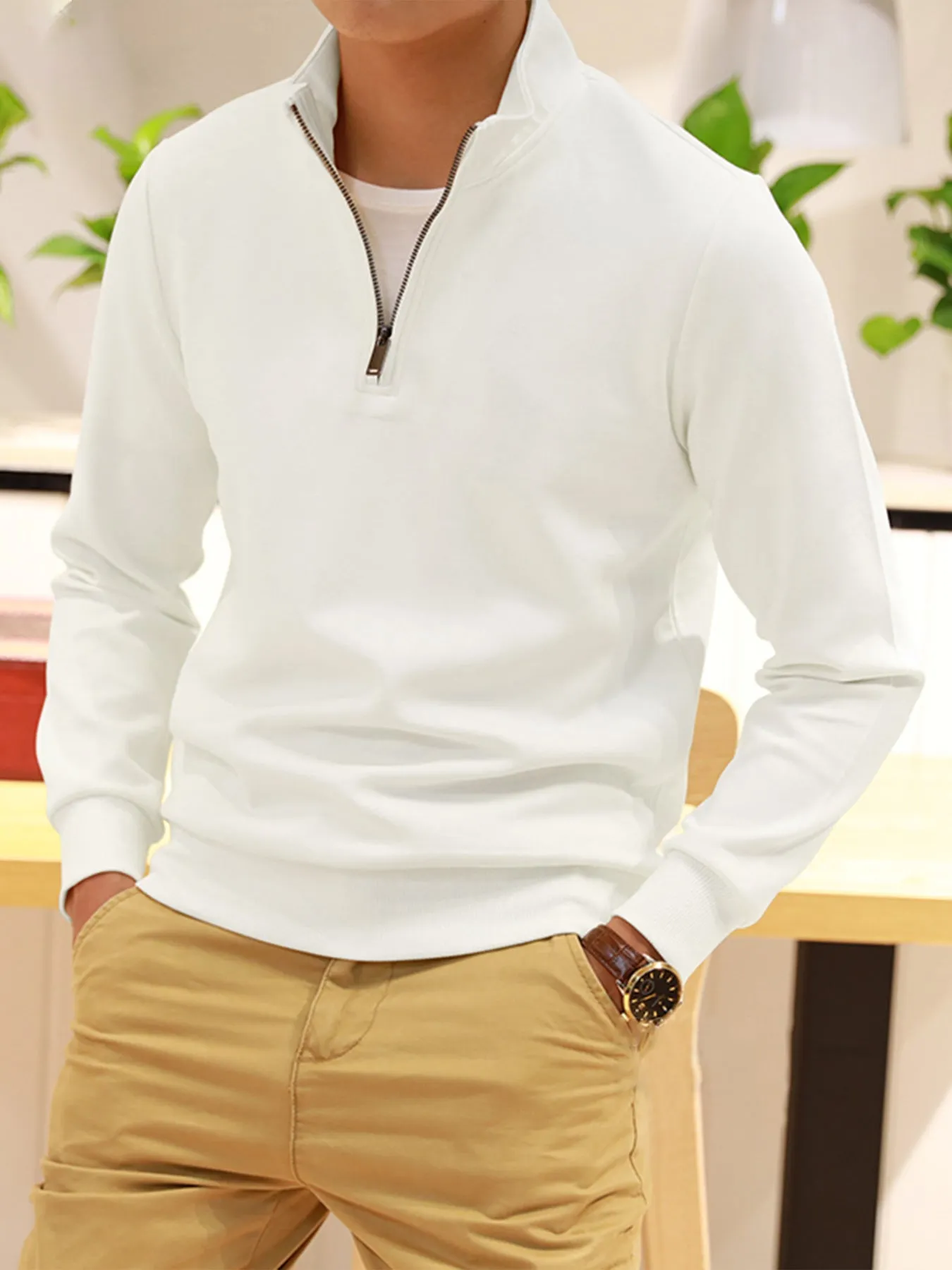 CozySpacer Half Zip Sweatshirt sold by Fioboc product image thumbnail 3