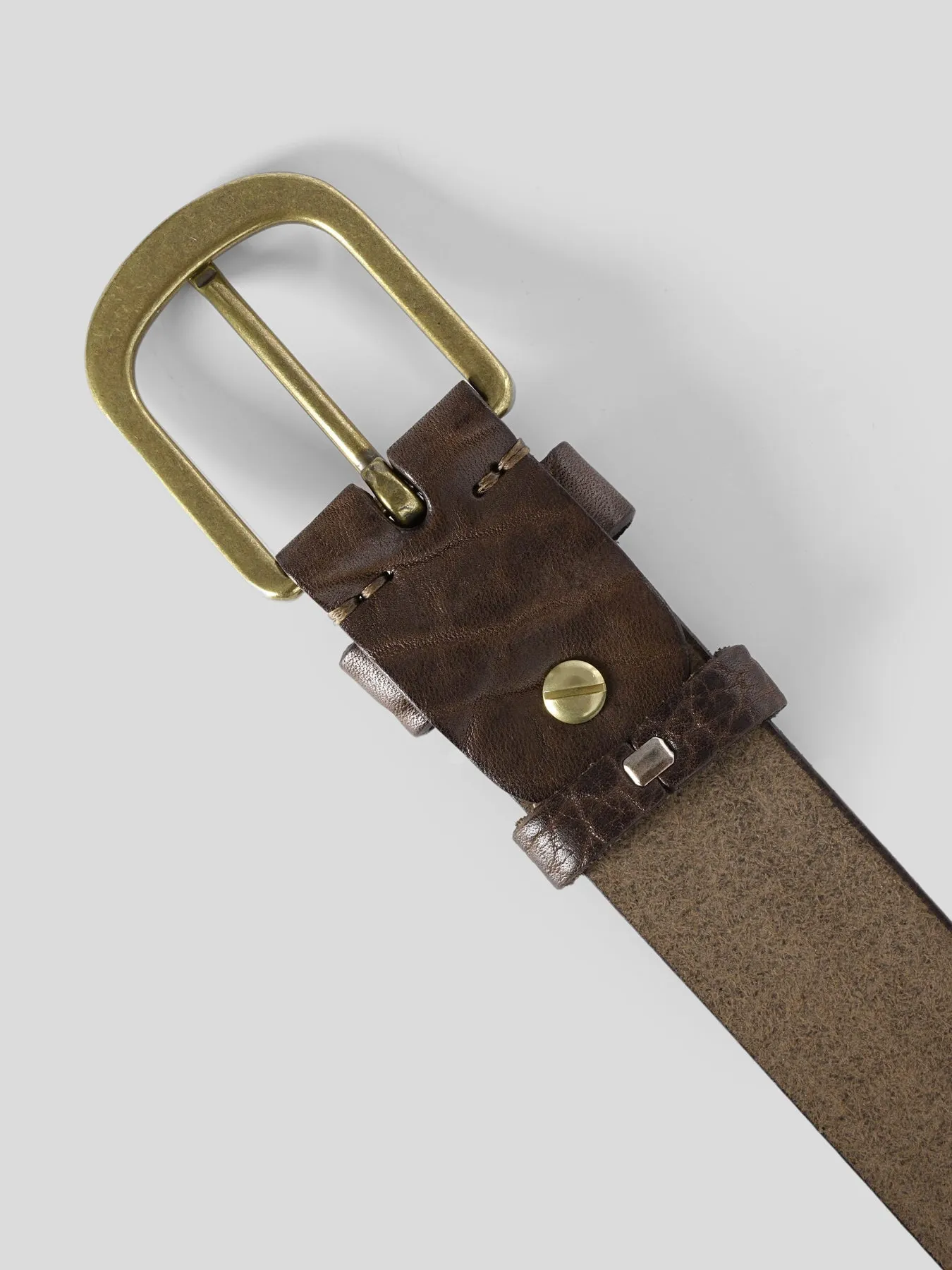 Fioboc Brass Buckle Leather Dress Belt sold by Fioboc product image thumbnail 4