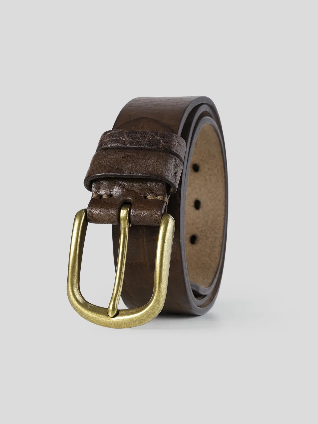 Fioboc Brass Buckle Leather Dress Belt sold by Fioboc product image thumbnail 2
