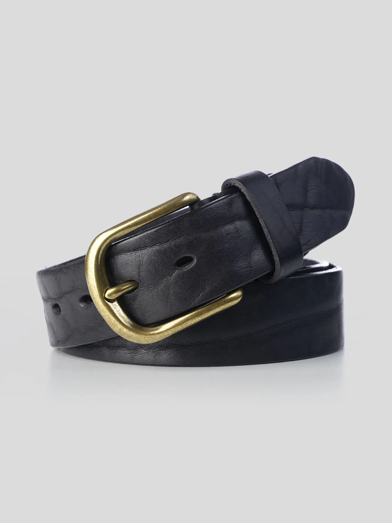 Fioboc Brass Buckle Leather Dress Belt sold by Fioboc product image thumbnail 5