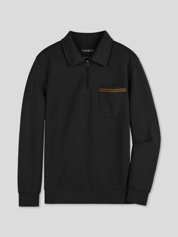Modal Blend Half Zip Polo sold by Fioboc