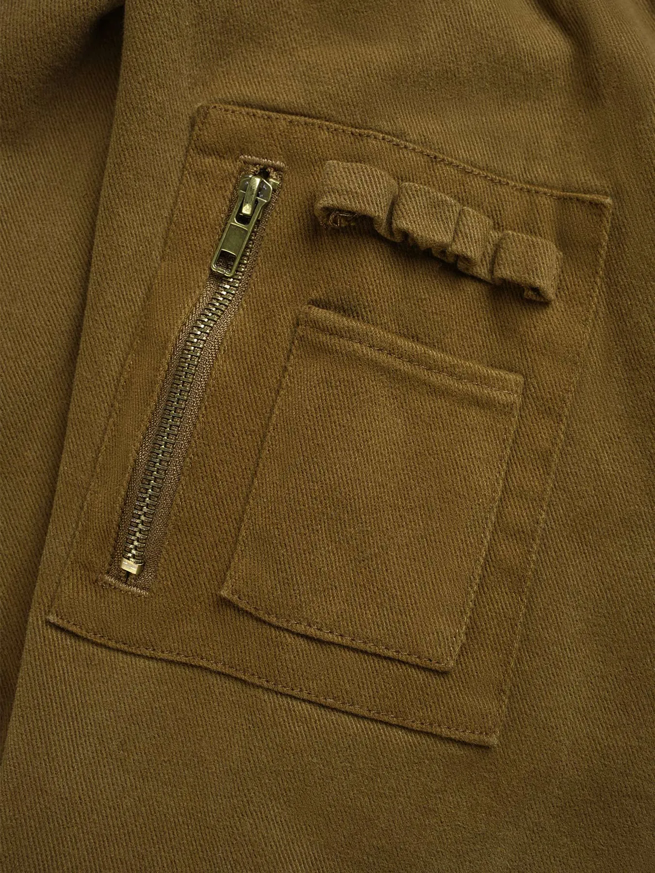 Corduroy-Collared Washed Canvas Jacket sold by Fioboc product image thumbnail 5