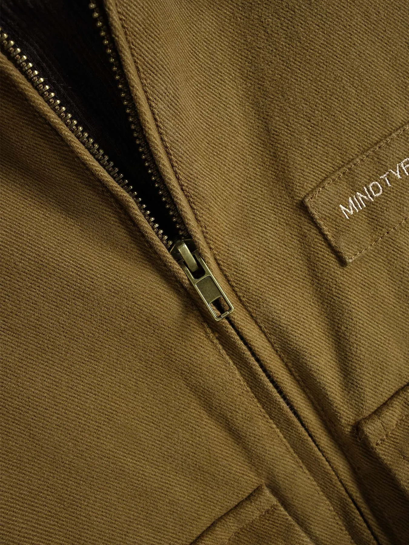 Corduroy-Collared Washed Canvas Jacket sold by Fioboc product image thumbnail 3