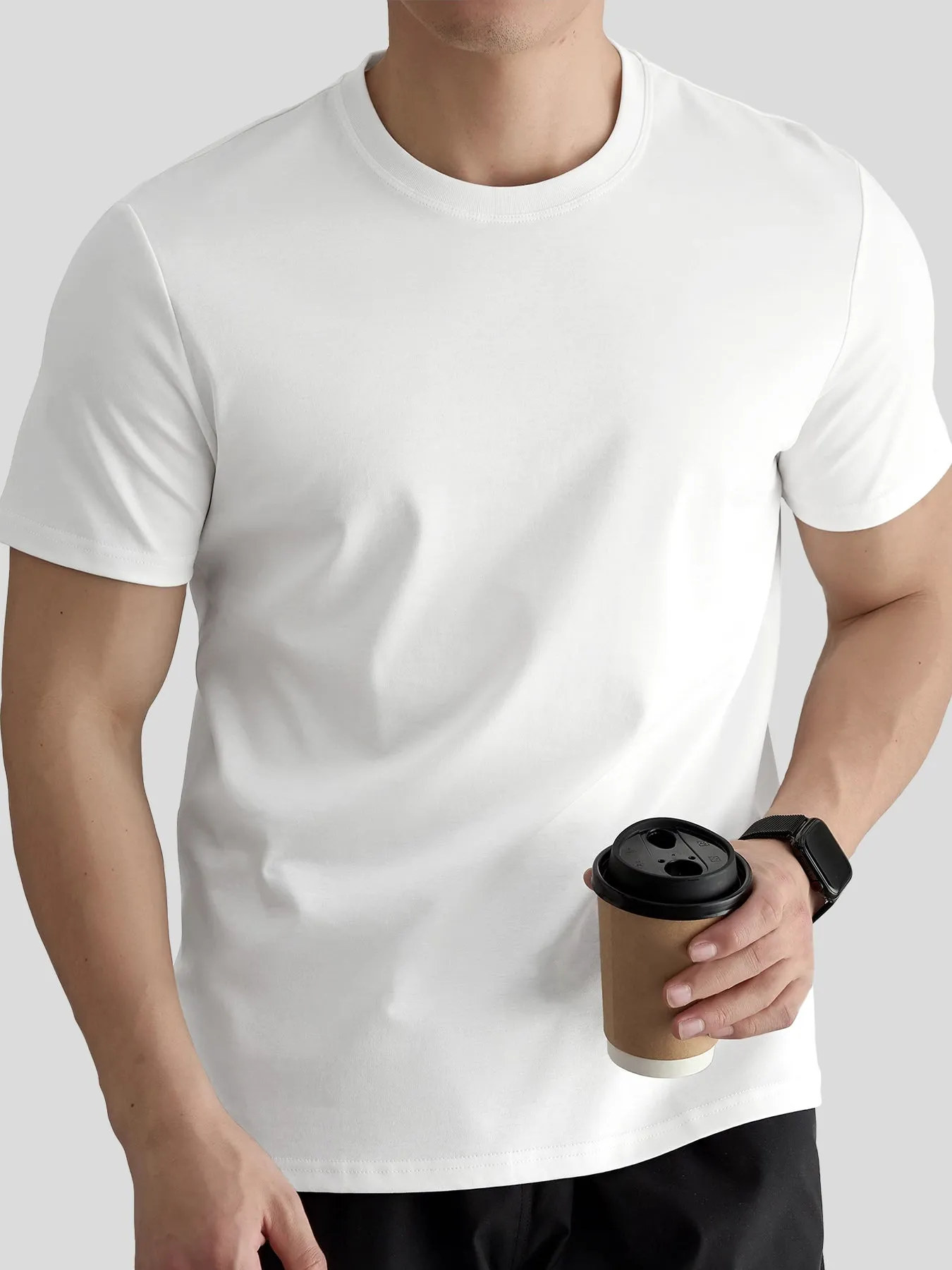 ThickFit Crew Neck Short Sleeve Tee sold by Fioboc product image thumbnail 5