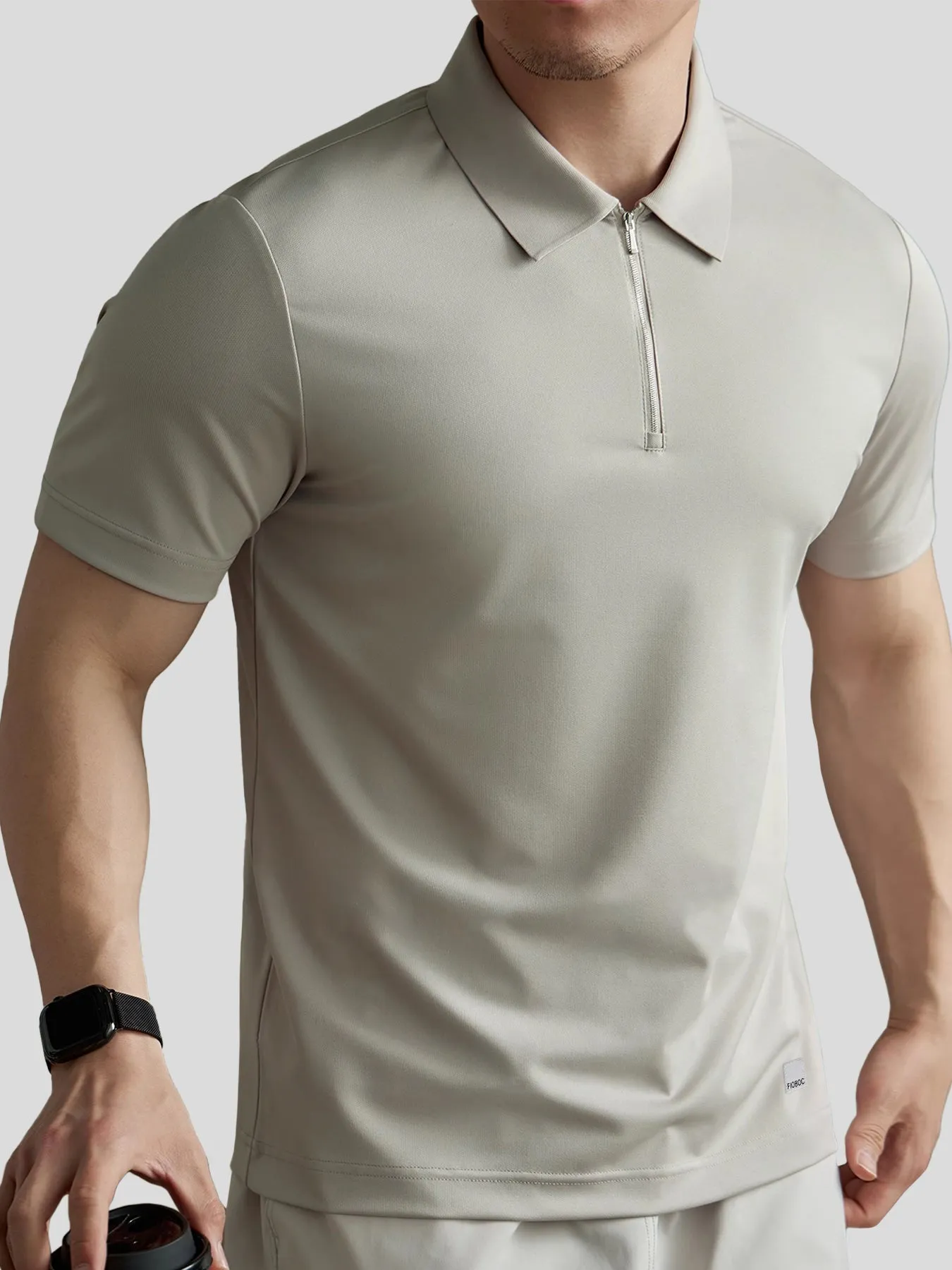 PerformancePro Piqué Short Sleeve Half Zip Polo sold by Fioboc product image thumbnail 2