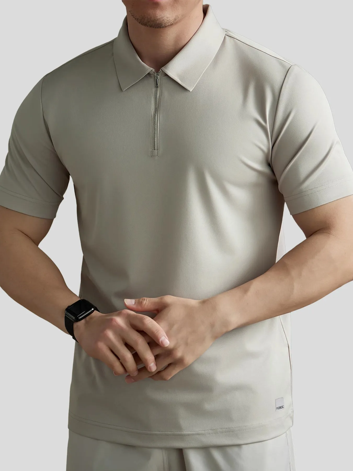 PerformancePro Piqué Short Sleeve Half Zip Polo sold by Fioboc product image thumbnail 3