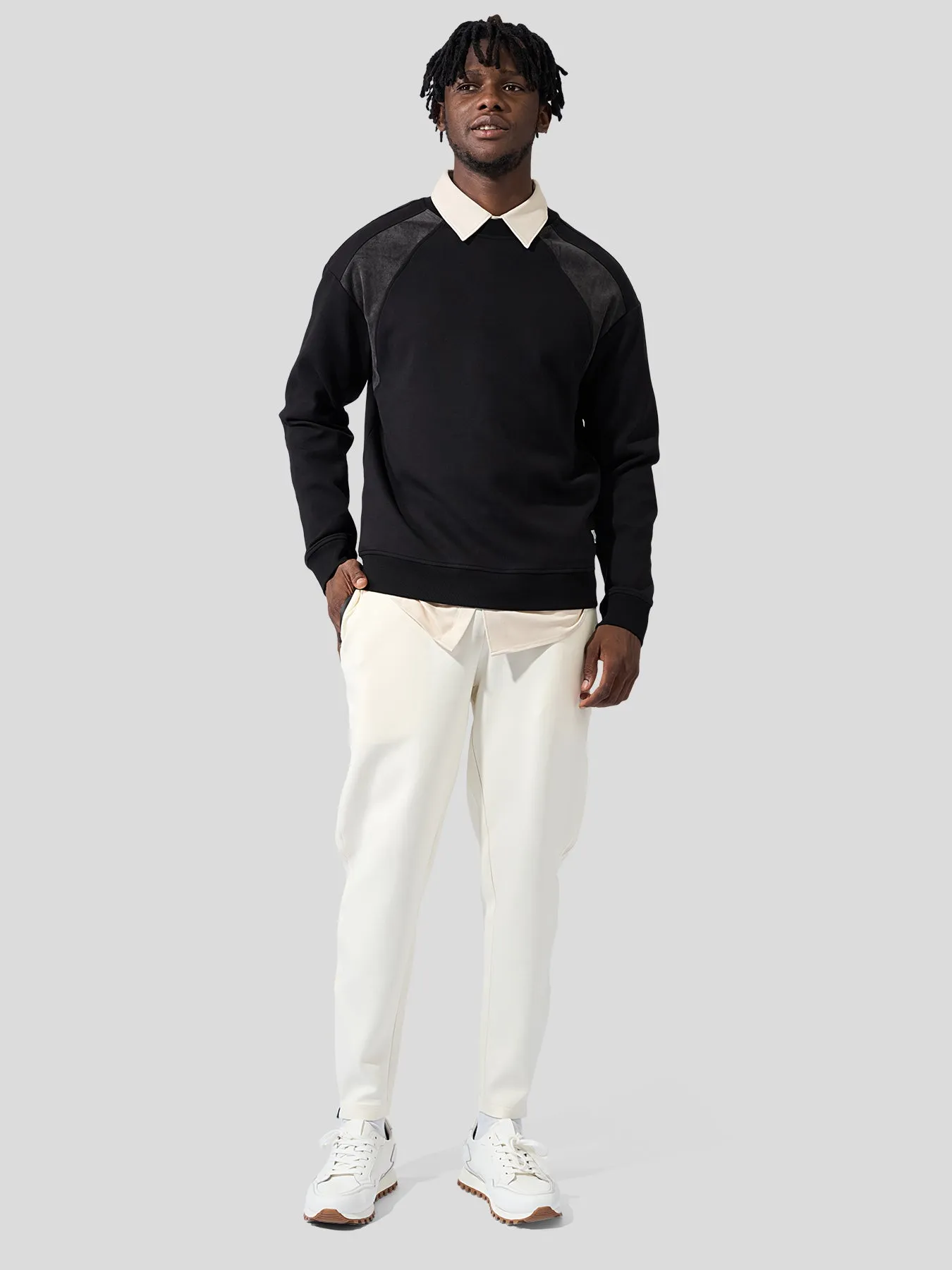 CozySpacer SuedePatch Sweatshirt sold by Fioboc product image thumbnail 4