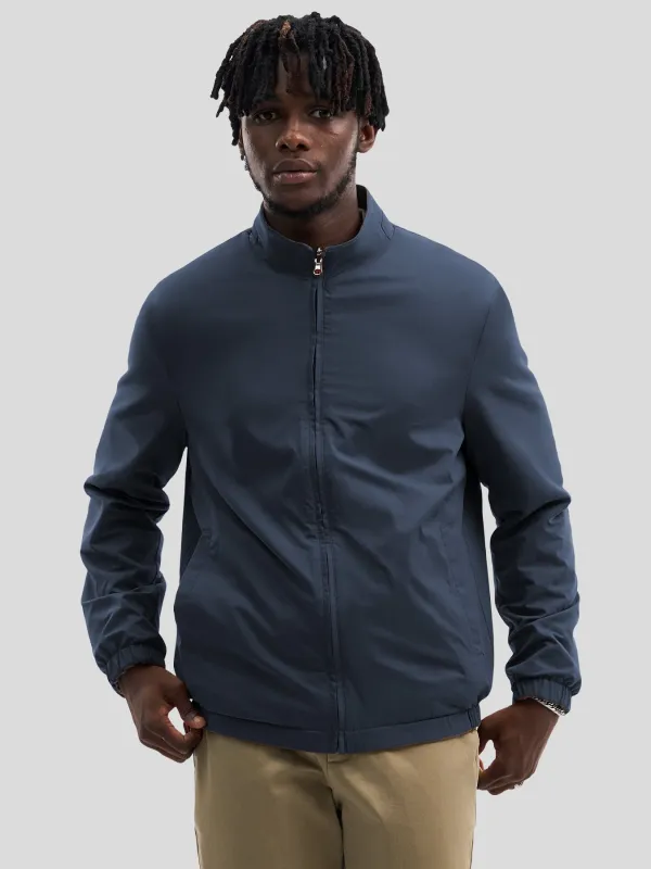 Reversible Windproof Half High Collar Zip Jacket sold by Fioboc