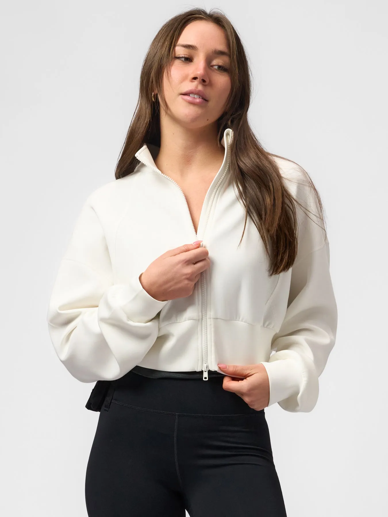 Modal Blend Double Zip Long Sleeve Tee sold by Fioboc product image thumbnail 2