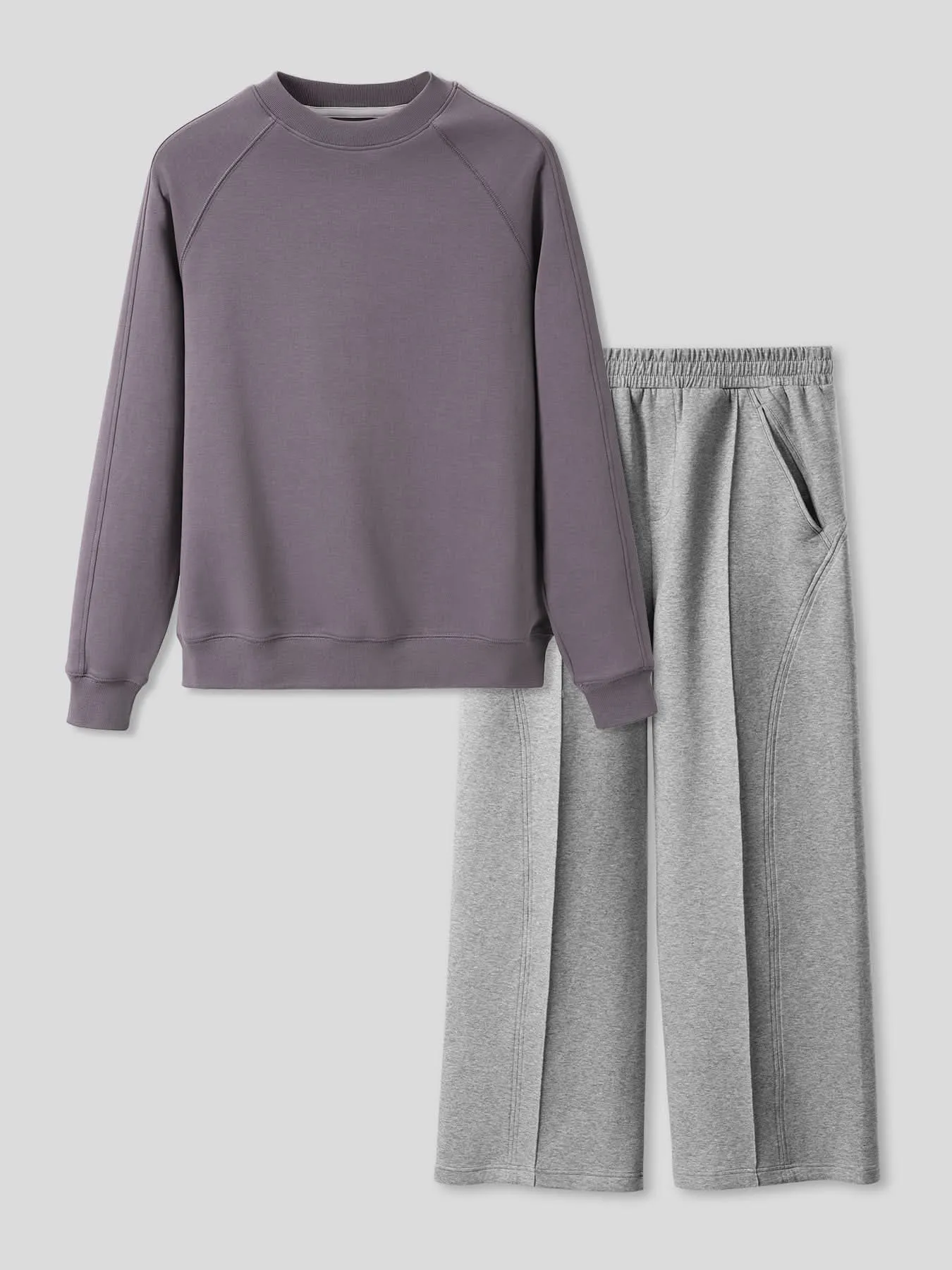 Cozyspacer Essential Sweatshirt And Wide Leg Pants Set sold by Fioboc