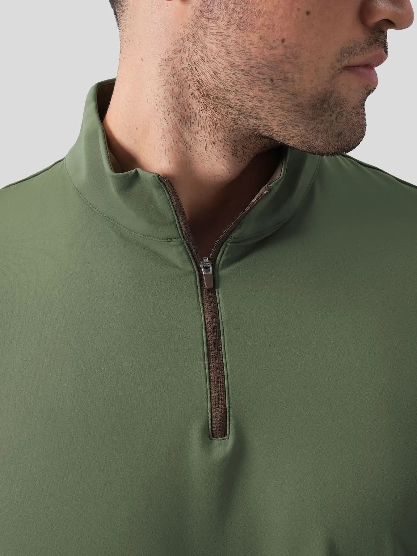 SmoothBlend Half Zip Mock Neck Short Sleeve Tee sold by Fioboc product image thumbnail 4