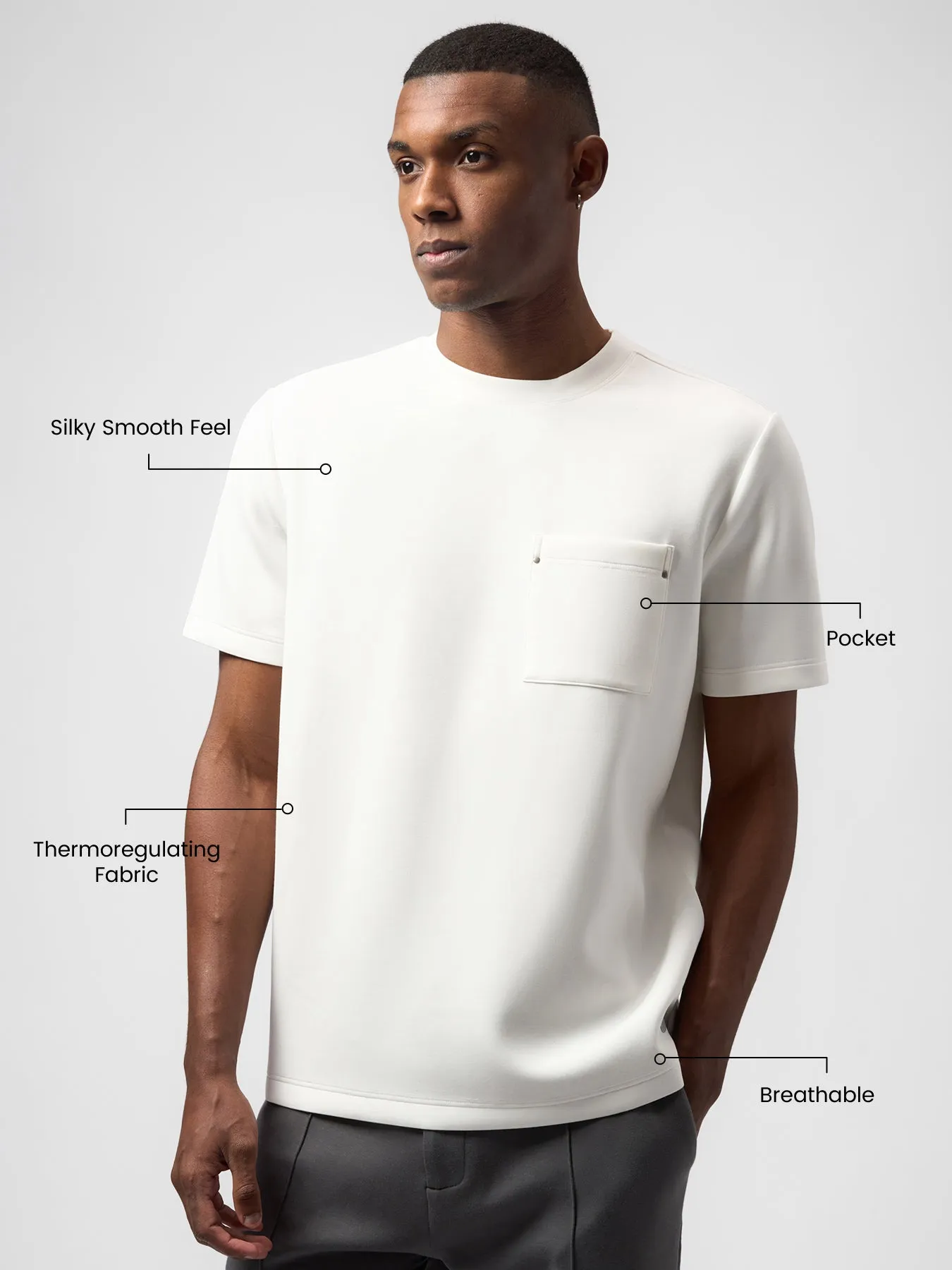 Modal Blend Pocket Tee And Cozyapscer Straight Leg Pant Set sold by Fioboc product image thumbnail 5