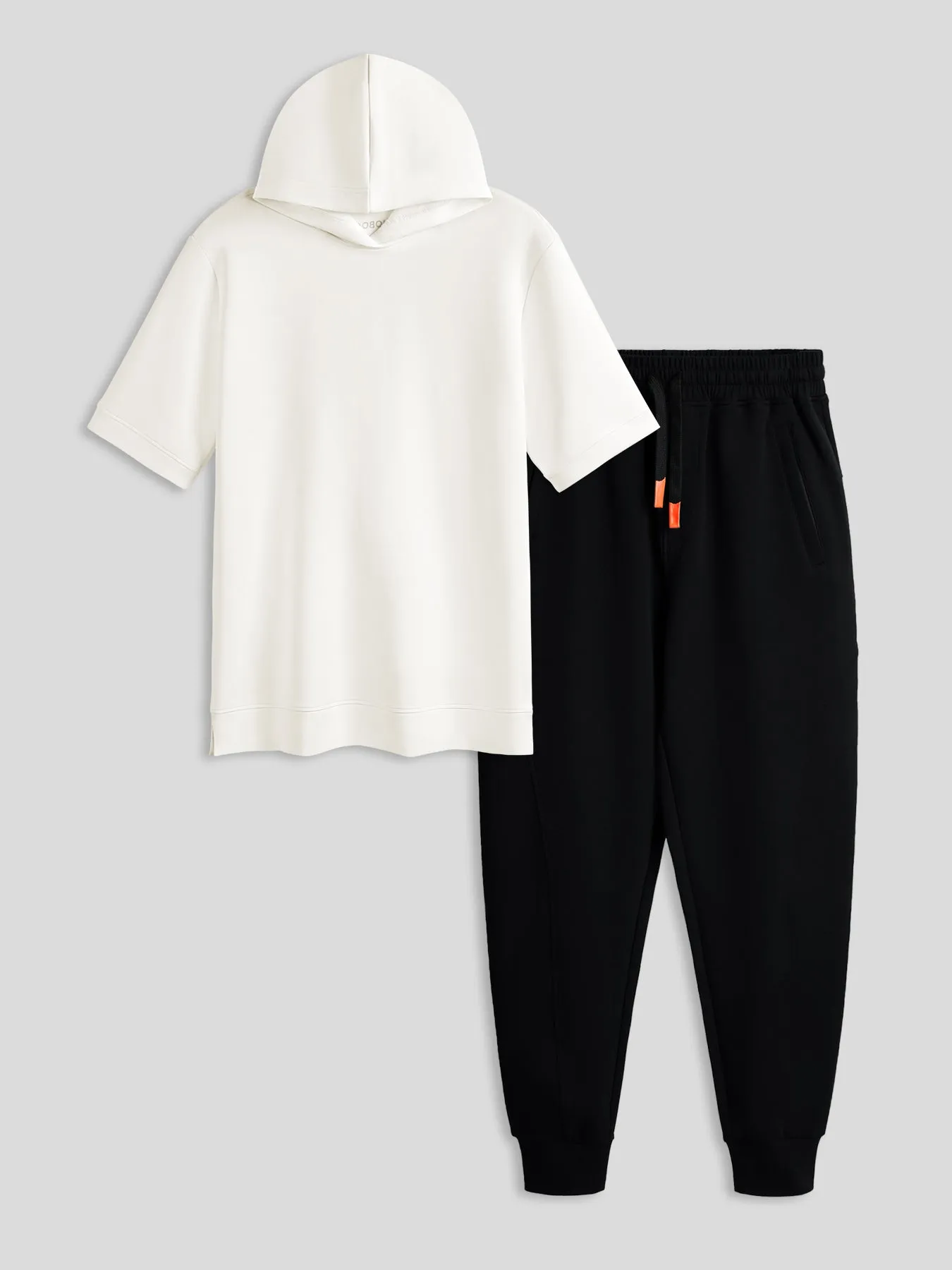 Modal Blend Short Sleeve Hoodie And Weekend Jogger Set sold by Fioboc
