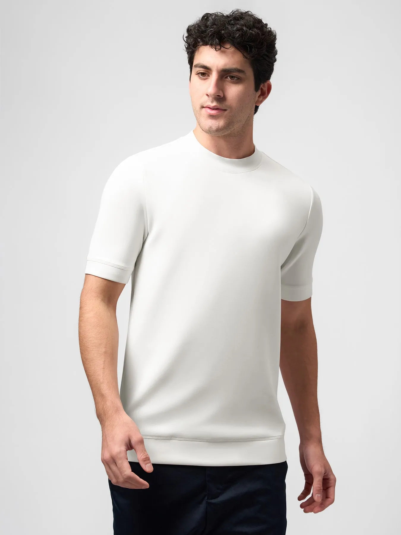 Modal Blend Short Sleeve Tee And Cozyapscer Straight Leg Pant Set sold by Fioboc product image thumbnail 2