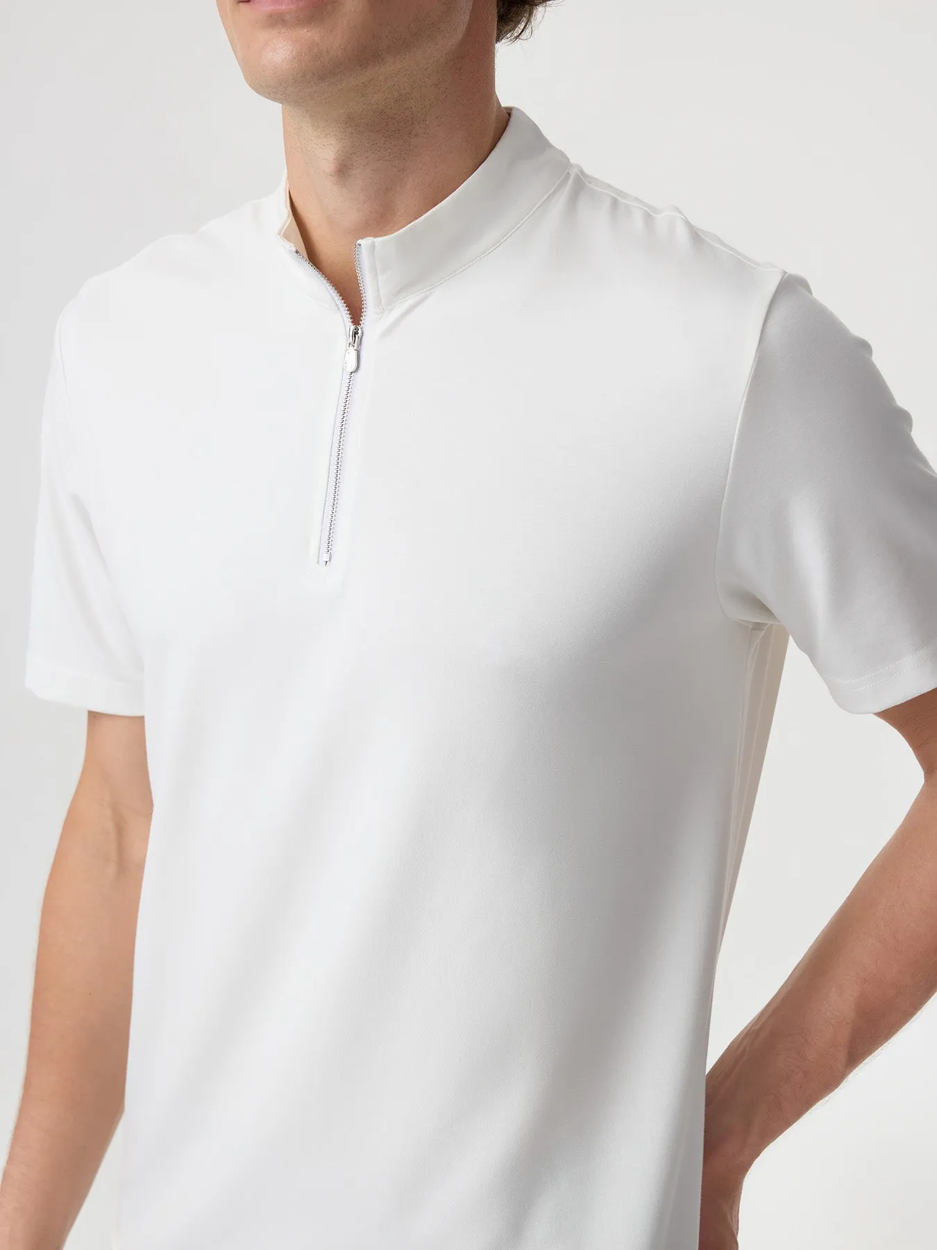 Modal Air Half-Zip Short Sleeve Tee sold by Fioboc product image thumbnail 5