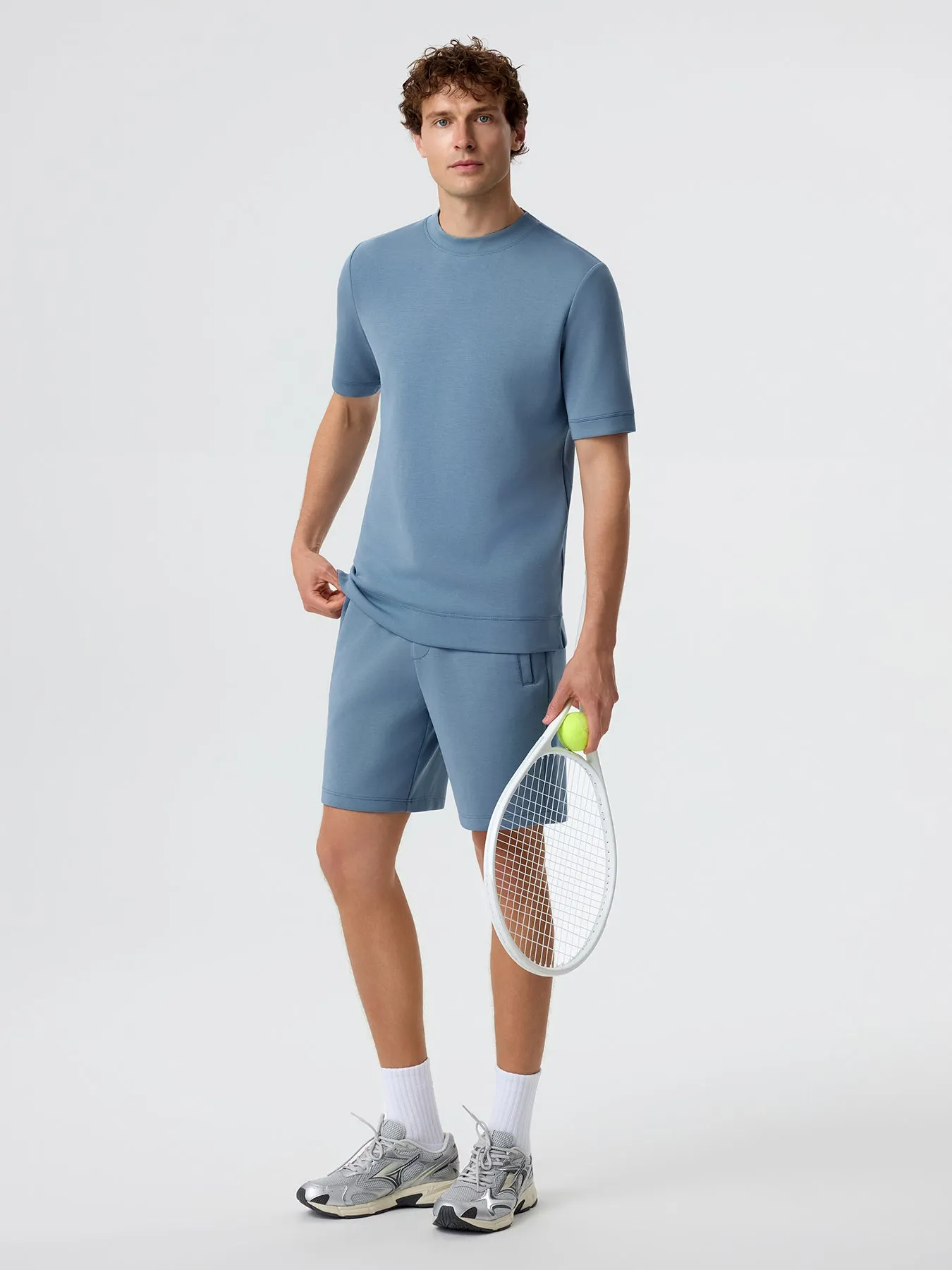 Modal Blend Short Sleeve Tee And Casual Short 8" Set sold by Fioboc product image thumbnail 3
