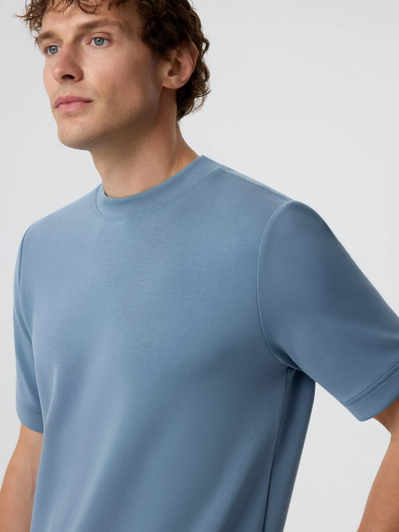 Modal Blend Short Sleeve Tee And Casual Short 8" Set sold by Fioboc product image thumbnail 4