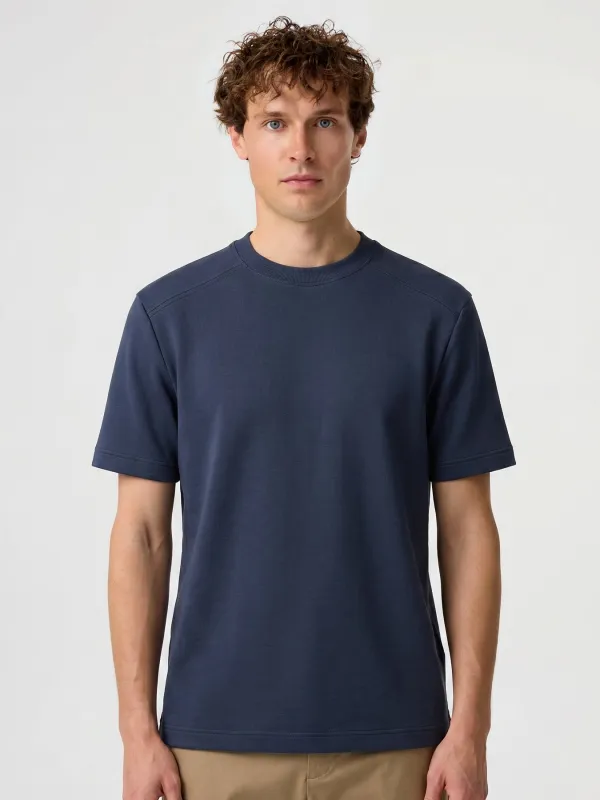Weekend Performance Structured Crewneck Tee made by Fioboc