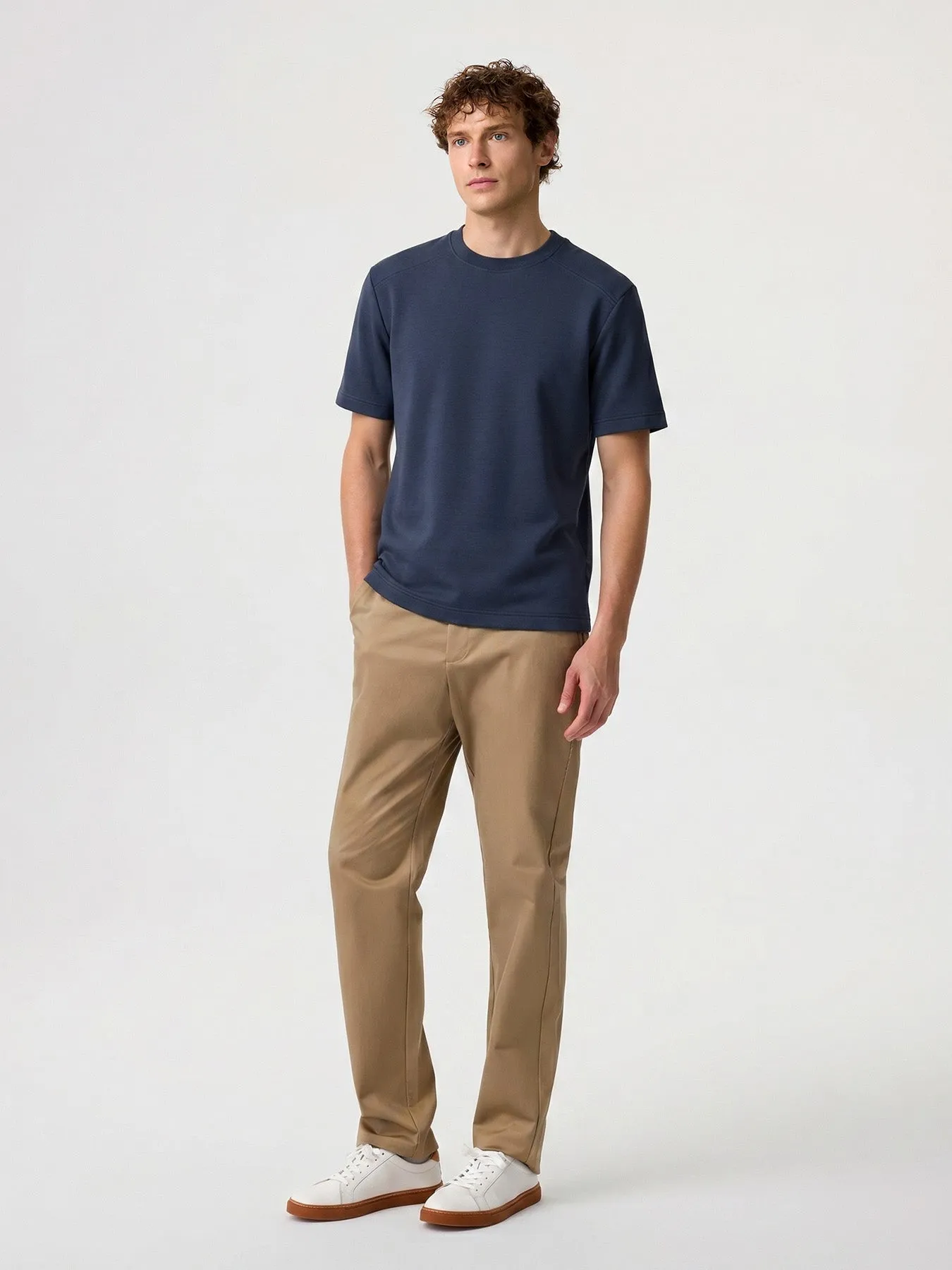 Weekend Performance Structured Crewneck Tee sold by Fioboc product image thumbnail 2