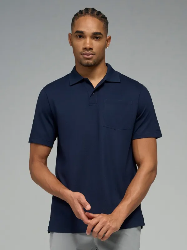 Weekend Piqué Split-Hem Pocket Polo made by Fioboc