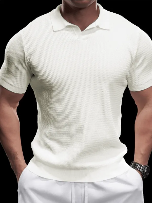FlexKnit Active Knitted Buttonless Polo sold by Fioboc