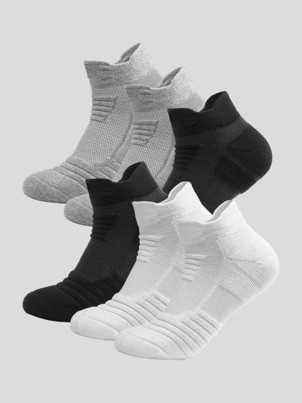 Multicolor Solid Color Cotton Low Socks 6-Pack sold by Fioboc