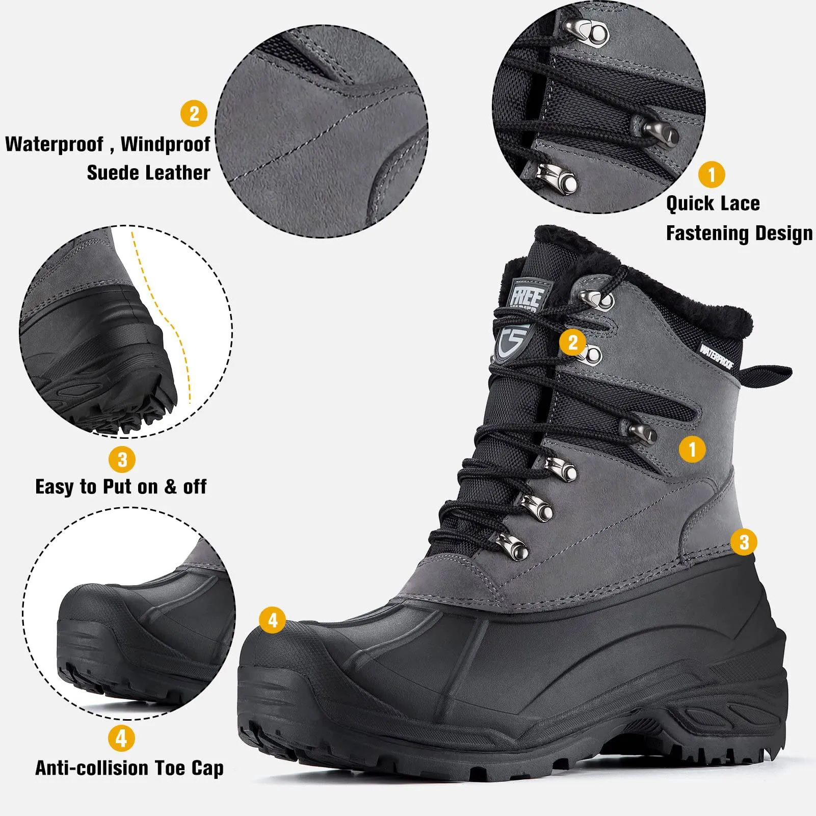 Gator Waterproof Winter Hiking Boots sold by Freesoldier product image thumbnail 5