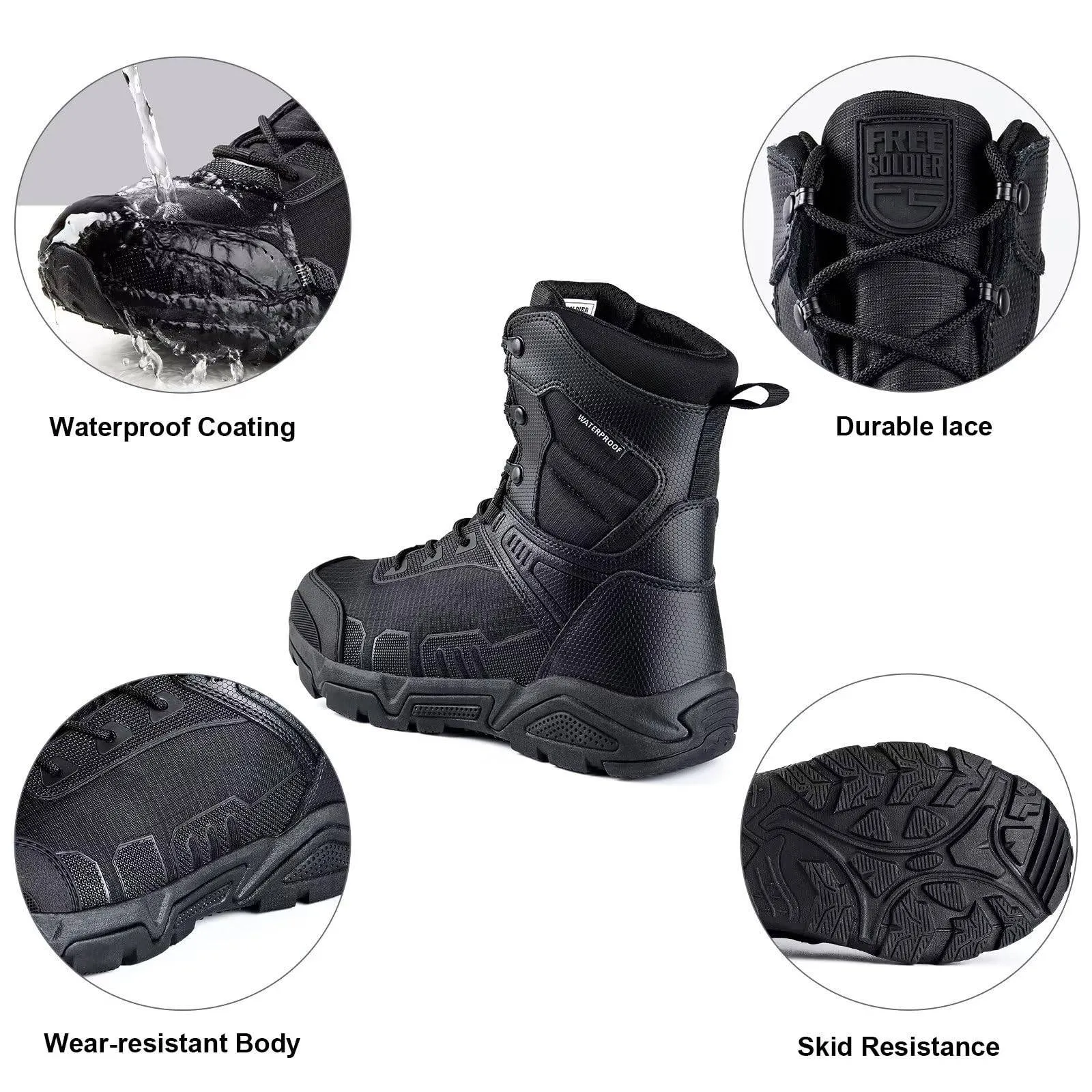 COVERT 6" Men’s Ultra Lightweight Waterproof Boots sold by Freesoldier product image thumbnail 3